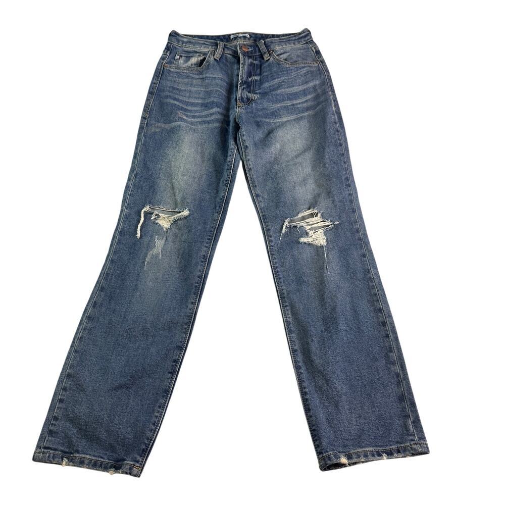 Dear John Cape Town Distressed Skinny Jeans Women's Size 25 Medium Wash Stretch